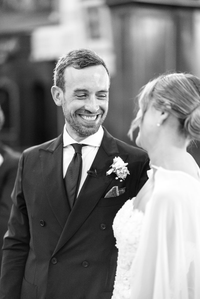 a man and woman smiling
